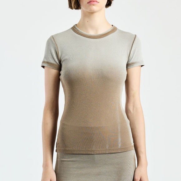 Cotton Citizen Tops - Cotton Citizen Verona Tee in Camel Cast